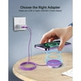 thumbnail image 5 of Magnetic Wireless Charger Fast for Apple Mag-Safe Charger for iPhone 17 Pro Max/17 Pro/17/17 Plus/16/15/14/13/12 Series AirPods 3/2/Pro/Pro 2 LED Magnet Charging Pad with Dual Charging Ports Purple, 5 of 7