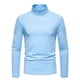 thumbnail image 2 of pstuiky camisetas de manga larga para hombre, Camiseta informal de color liso para hombre, cuello alto, manga larga, base, manga larga, cuello alto Tops de hombre xl, 2 of 9