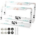 thumbnail image 2 of GZHJMY Colored Dog Paw Print Car License Plate Frame, 2 Pack Aluminum License Plate Holder with Screws for Men Women License Plate Cover-Elliptical Hole Decorative, 2 of 7