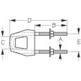 thumbnail image 2 of Sea Dog Twin Shank Bow Eye, 2-15/16" Shaft, Chrome, 2 of 2