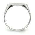 thumbnail image 2 of Solid 14k White Gold Engravable Signet Ring (7.4mm) - Size 8.5, 2 of 5