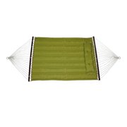 Bliss Hammocks 55" Wide Quilted Hammock w/ Spreader Bars, Pillow, S Hooks, & Chains , Outdoor, Poolside, Patio, Backyard Hammock , Polyester Rope & Fabric , 420 Lbs Capacity-Sage Green