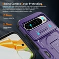 thumbnail image 4 of for Google Pixel 10 /10 Pro Phone Case with Sliding Camera Cover, Military Grade Shockproof Protection Mobile Case with Kickstand & Matte Textured Rugged TPU PC Protective Hybrid Cover, Purple, 4 of 9