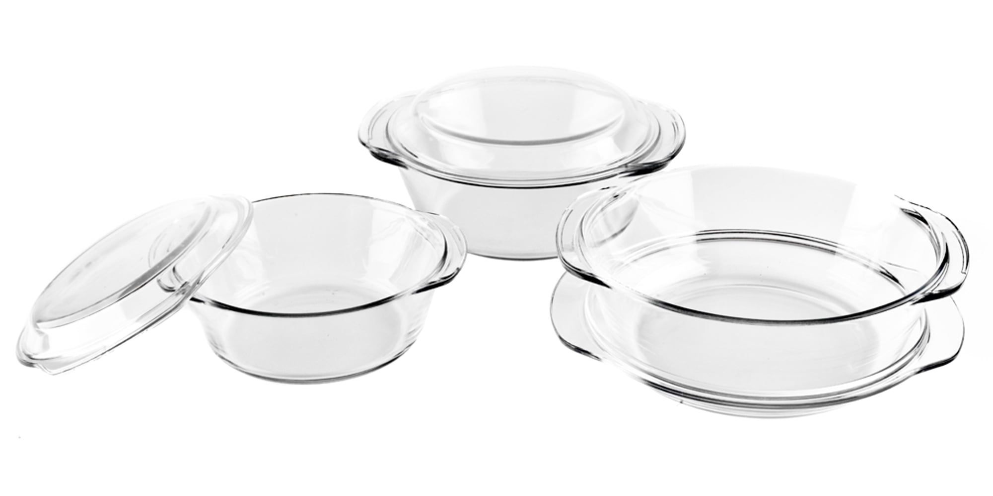 6 pcs. Oven Borosilicate Glass Round Bakeware Round Casserole Walmart