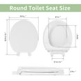 FBJ Round Plastic Toilet Seat Soft Close No Slam, White