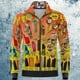 thumbnail image 2 of Chaqueta de helado para hombre, abrigo con estampado de cremallera de manga larga para primavera y otoño, ropa informal con bolsillo para mujer, prendas de vestir exteriores de moda, chaquetas de bomb, 2 of 5
