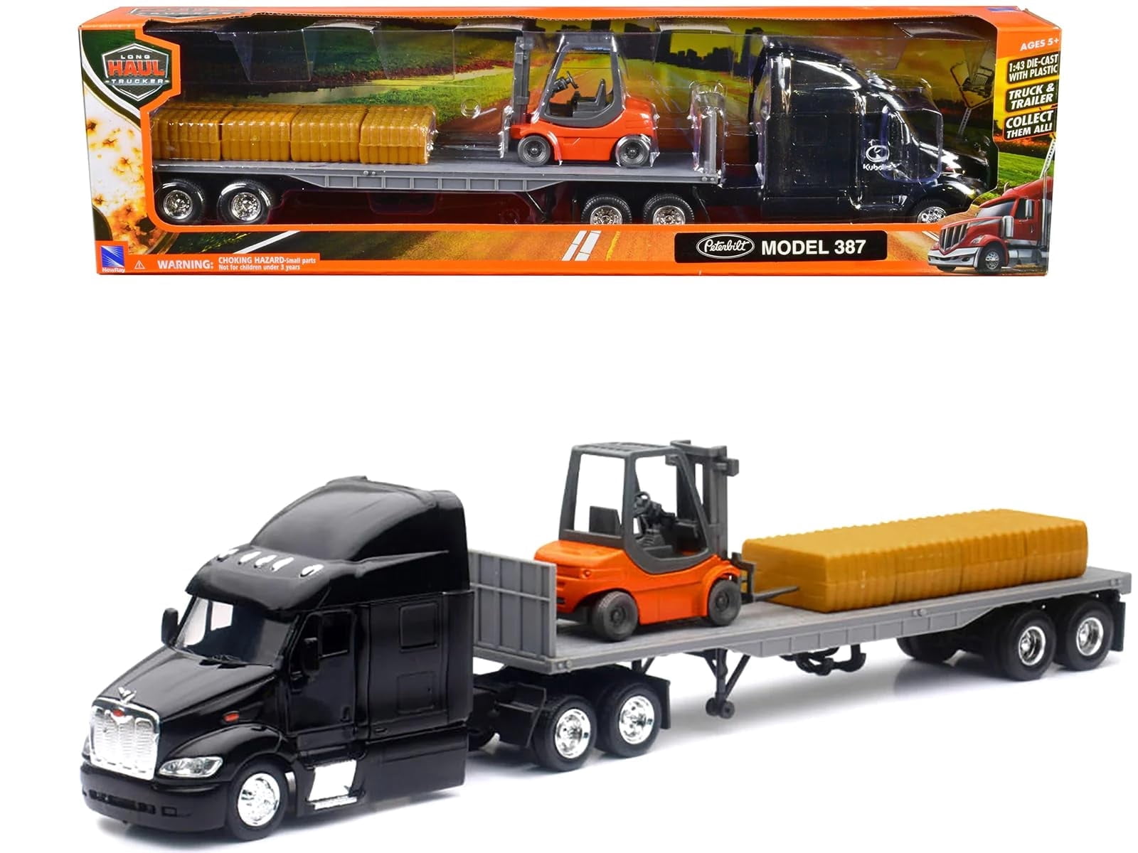New Ray Toys - Semi Truck Model, International Lonestar Flatbed