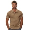 thumbnail image 2 of Men's Polo Shirt Short Sleeve Waffle Tee Shirts Lightweight Coffee Work Shirts for Man, 2 of 3