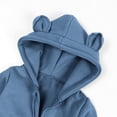 thumbnail image 5 of ZyeKqe Newborn Rompers Full Zipper Hooded Long Sleeve Cotton Casual Comfy Fall Winter Warm Loungewear Jumpsuits for Toddlers(3-6 Months,Blue), 5 of 9