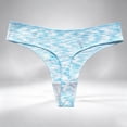 thumbnail image 2 of IFNWSV Womens Thong Underwear Low Rise Ribbed Breathable Stretch Panties for Women Comfort Fit Daily Wear Blue XL, 2 of 5