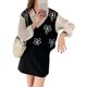 thumbnail image 2 of VISgogo - Chaleco de punto con cuello en V para mujer, diseño de flores a la moda, camisetas sin mangas apiladas VISgogo  moda, 2 of 9