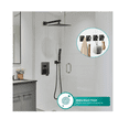 thumbnail image 2 of 25cm Regadera Cuadrada Kit para baño Color Negro, 2 of 4