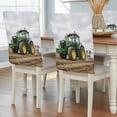 thumbnail image 2 of Farmhouse Chair Covers Set of 8 Rustic Country Green Bulldozers Realistic Well Farmland Chair Back Covers Stretch Removable Washable Slipcovers Protector for Dining Room Kitchen Party Decor, 2 of 9