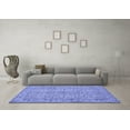 thumbnail image 3 of Ahgly Company Machine Washable Indoor Square Persian Blue Traditional Area Rugs, 5' Square, 3 of 4