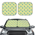 thumbnail image 2 of Xecao Blue Rabbit for Foldable Car Sun Shades (2-Pack) offer sun protection with an easy-fold design for convenient windshield shading., 2 of 7