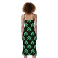 thumbnail image 2 of Pixel Clover St. Patrick'S Day Print Slim Fit Midi Cami Dress, Irish St. Patrick'S Day Fashion Summer Maxi Sexy Casual Dress For Women, 2 of 4