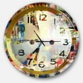 thumbnail image 1 of Designart « People and Time » Aquarelle Acrylique Horloge Murale Moderne, 1 of 6