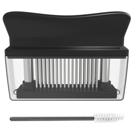 

Meat Tenderizer Tool 48 Blades Stainless Steel Meat Tenderizer with Cleaning Brush Sharp Needle Sturdy Tenderizing Machine Cooking Set for Cooking Beef Chicken Turkey Pork Fish