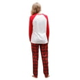 thumbnail image 3 of Christmas Family Matching Pajamas Sets Christmas PJ's Print Top and Plaid Pants Jammies Sleepwear, 3 of 4