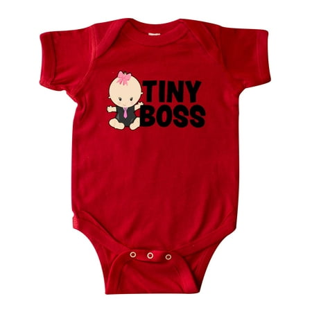 

Inktastic Tiny Boss with Baby in Suit Gift Baby Girl Bodysuit