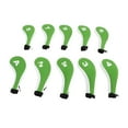 thumbnail image 3 of 10Pcs  Club Headcovers, Neoprene Washable Wide Opening  Iron Head Cover Protective Cover with Zipper, 3 of 8
