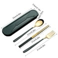 thumbnail image 4 of Xingzhi Ustensiles de Cuisine en Acier Inoxydable 304 Ensembles Portatifs Vaisselle Réutilisable avec Boîte Utilisation par les Étudiants Design Simple Déjeuner Dîner Type 4, 4 of 7