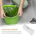 thumbnail image 3 of HOOWIFFY Kitchen Waste Bag Holder White Wall Mounted Trash Bag Storage Dispenser Box, 3 of 8