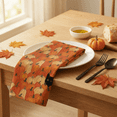 thumbnail image 4 of Sm:)e Cat Pumpkin Fall Cloth Napkins Set of 6 Reusable Dinner Napkins, Washable Table Napkin for Wedding/Holiday Party/Baby Shower 18"x18", 4 of 8