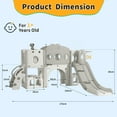 thumbnail image 7 of 8 in 1 Toddler Slide Playset with Climber, Basketball Hoop,Tunnel and Storage Space for Toddlers Playground Outdoor Indoor, 7 of 7