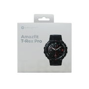 Amazfit T-Rex Pro Smart Watch: Rugged Outdoor GPS Fitness Watch - Black - Silicone watchband