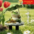 thumbnail image 5 of Meitianfacai 1PC Animal Series Acrylic Ground Plug, 2D Flat Frog Garden Stake for Outdoor Decor, Whimsical Yard Art Gift for Garden Enthusiasts（Multi-color）, 5 of 7