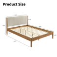 thumbnail image 7 of Vichy Rubberwood Platform Bed in Light Walnut, Queen, 7 of 7