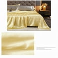 thumbnail image 4 of ZFYXGS Silk Bed Sheets Luxury and Soft Cooling Sheets Camel California King Size 67X90in for Clearance, School Season, Bedding, 4 of 6