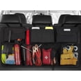 thumbnail image 1 of Organizador para cajuela de coche, bolsa colgante de gran capacidad para coche con 7 bolsillos ampliados, 2 barras largas mágicas, bolsa de almacenamiento organizada, color negro, 1 of 7