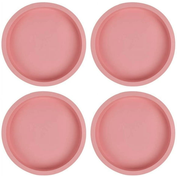 4 Pieces Silicone Cake Pan, Round Cake Pan, BPA Free, Non-Stick, 6 Inch Round Silicone Cake Molds, Pizza Bakeware, Cake