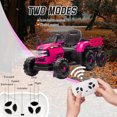 thumbnail image 5 of Xuanlur 24V Ride on Toy for Big Kids, 24V Ride on Tractor w/Remote Control, 400W Motor, Kids Electric Vehicles Ride On Tractor Car for Ages 3+, USB,LED light, Bluetooth,3 Speed Adjustable(Rose Red), 5 of 7
