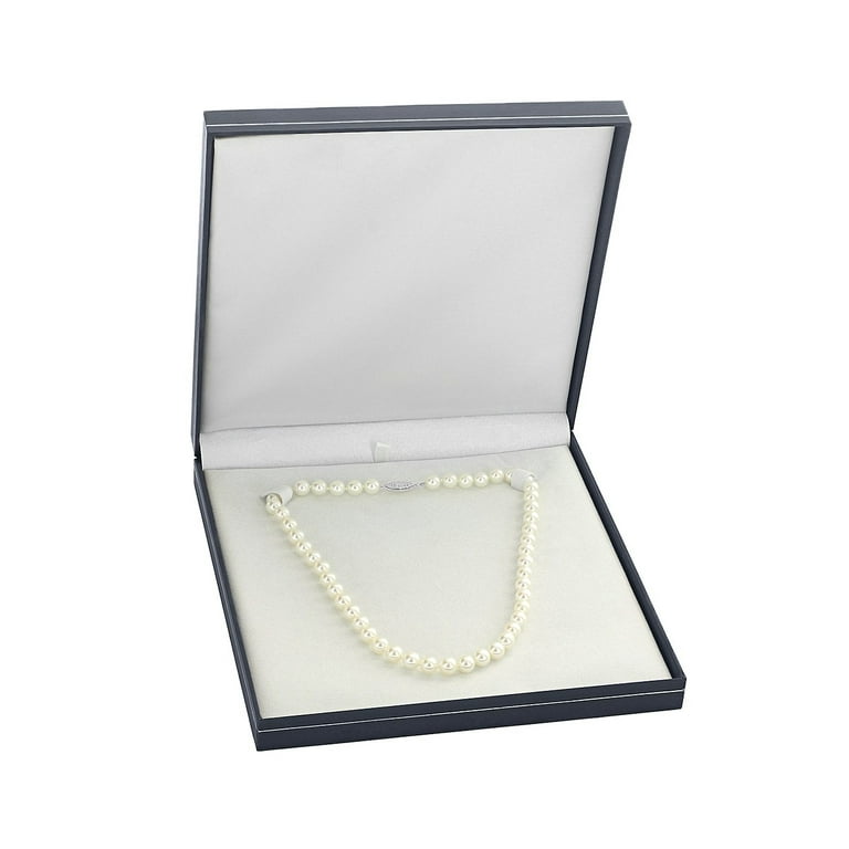 The Pearl Source Freshwater Pearl Necklace for Women - Pearl Strand Necklace | Multi-Color Long Pearl Necklace with Genuine Cultured Pearls, 6.5mm