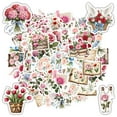 thumbnail image 6 of 35pcs-100pcs Floral Stickers Stationery Stickers Romantic Stationery Stickers Flower Stickers for Laptops Suitcases Notebooks, 6 of 9