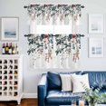 thumbnail image 2 of Vintage Floral Leaves Kitchen Curtains Sets for Windows 24 Inch Length, Farmhouse Flowers Botanical Rod Pocket Window Treatments Tier Curtains and Valances Set for Bedroom/Bathroom, 2 of 8