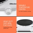 thumbnail image 3 of Placa Caliente Eléctrica de Sobremesa Elite Gourmet ESB-301F Blanca, 3 of 7
