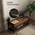 thumbnail image 4 of HOMCOM Shoe Bench with Flip-up Lid, Upholstered Entryway Bench Seat, 4 of 10