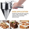 thumbnail image 5 of Dispensador de masa para panqueques de acero inoxidable - Dispensador de embudo con soporte para takoyaki y repostería, 5 of 5
