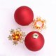 thumbnail image 3 of Trendy Women Lady Anti allergic Red Faux Pearl Alloy Ear Stud, 3 of 4