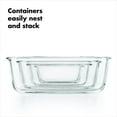 thumbnail image 1 of OXO Good Grips Contenant Rectangulaire en Verre à Joint Intelligent de 3,5 Tasses, 1 of 6
