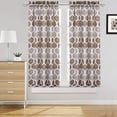 thumbnail image 6 of Zzistar Moroccan Design Rod Pocket Window Tier Curtains, 27x45 inch, Taupe, 6 of 7