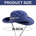 thumbnail image 2 of Sombrero de montañismo con cordón de 56-58 cm de circunferencia, sombrero de pescador de ala grande, sombrero de sol protector solar de verano para mujer, 2 of 5