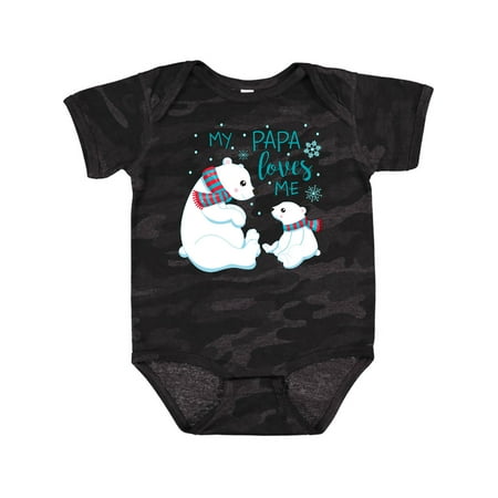 

Inktastic My Papa Loves Me- Cute Polar Bears Gift Baby Boy or Baby Girl Bodysuit
