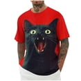 thumbnail image 2 of Styesk T-Shirts pour Hommes Impression Col Rond Mode Décontractée Manches Courtes Blouses, 2 of 6