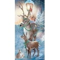 thumbnail image 2 of Manning, Ruane 18x32 Gold Ornate Wood Framed with Double Matting Museum Art Print Titled - Reindeer and Friends, 2 of 4