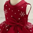 thumbnail image 3 of iiniim Toddler Baby Girls Christmas Dress Snowflake Print Wedding Party Dresses Special Occasion, 3 of 7